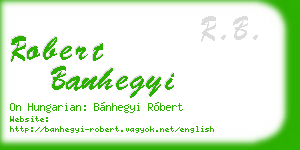 robert banhegyi business card